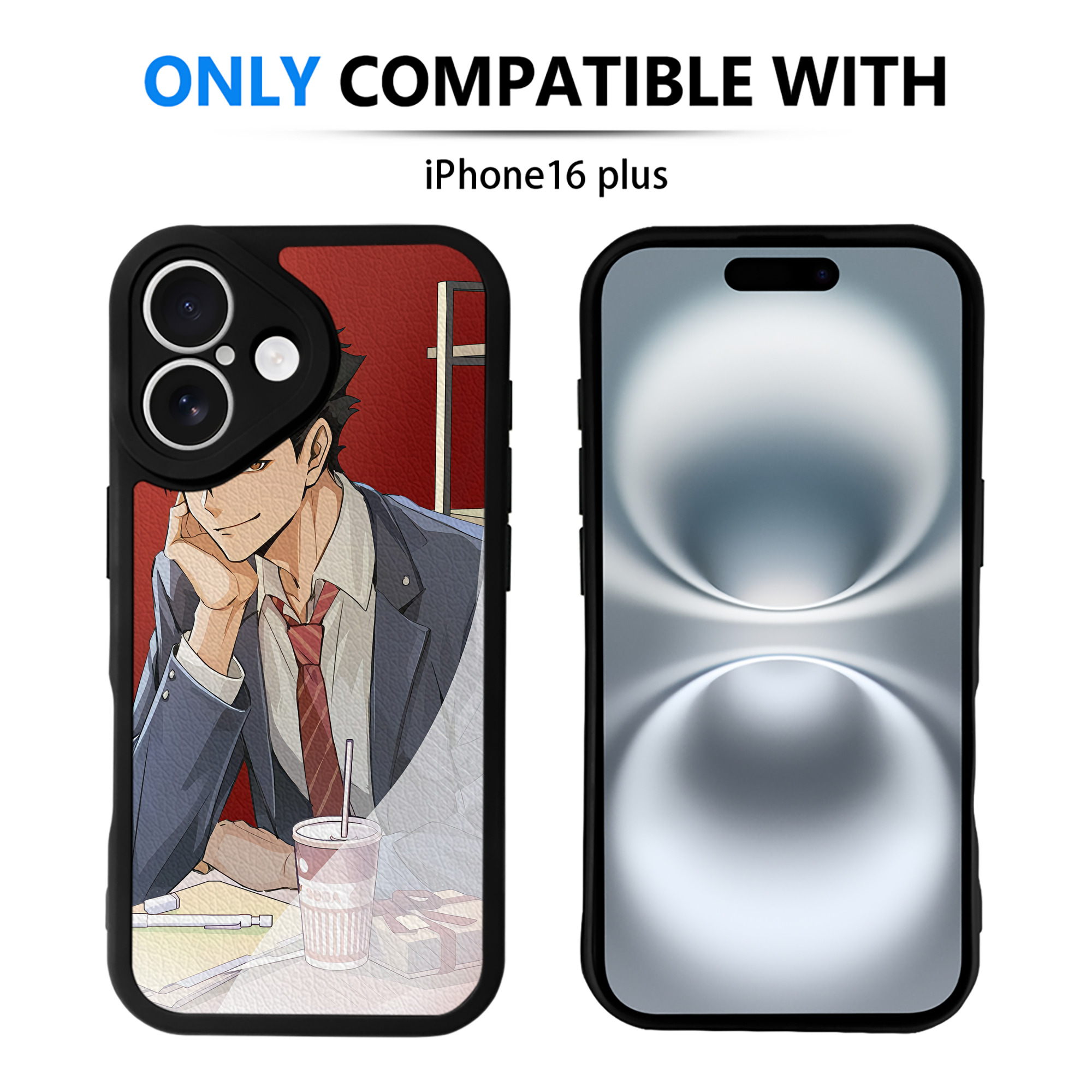 （画像用） ハイキュー!! Haikyu!! 【iPhone 16シリーズ対応】シリコンスマホケース（レザー調） 材質：シリコン
